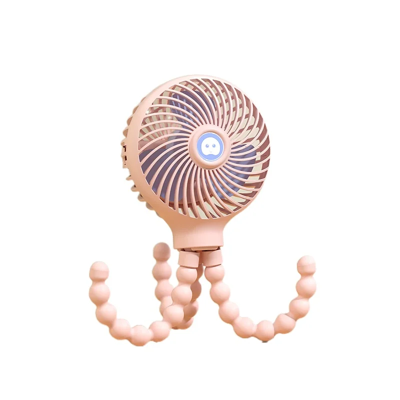 CX Stroller Fan Small Handheld Stroller Electric Fan Rechargeable Clip Portable Mute Blade-Free