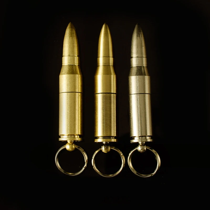 Mini Bullet Lighter Key Chain Refillable Flame Kerosene Oil Lighter Cigarette Lighters Outdoor Tool Men Gadget