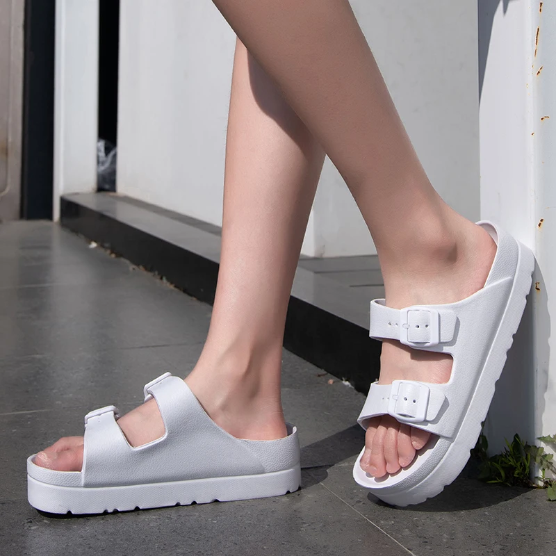 Summer Women Slippers Chunky Indoor Home Slides Bathroom Loafers Female Flat Clogs Outdoor Garden Shoes Beach Sandals Flip Flop