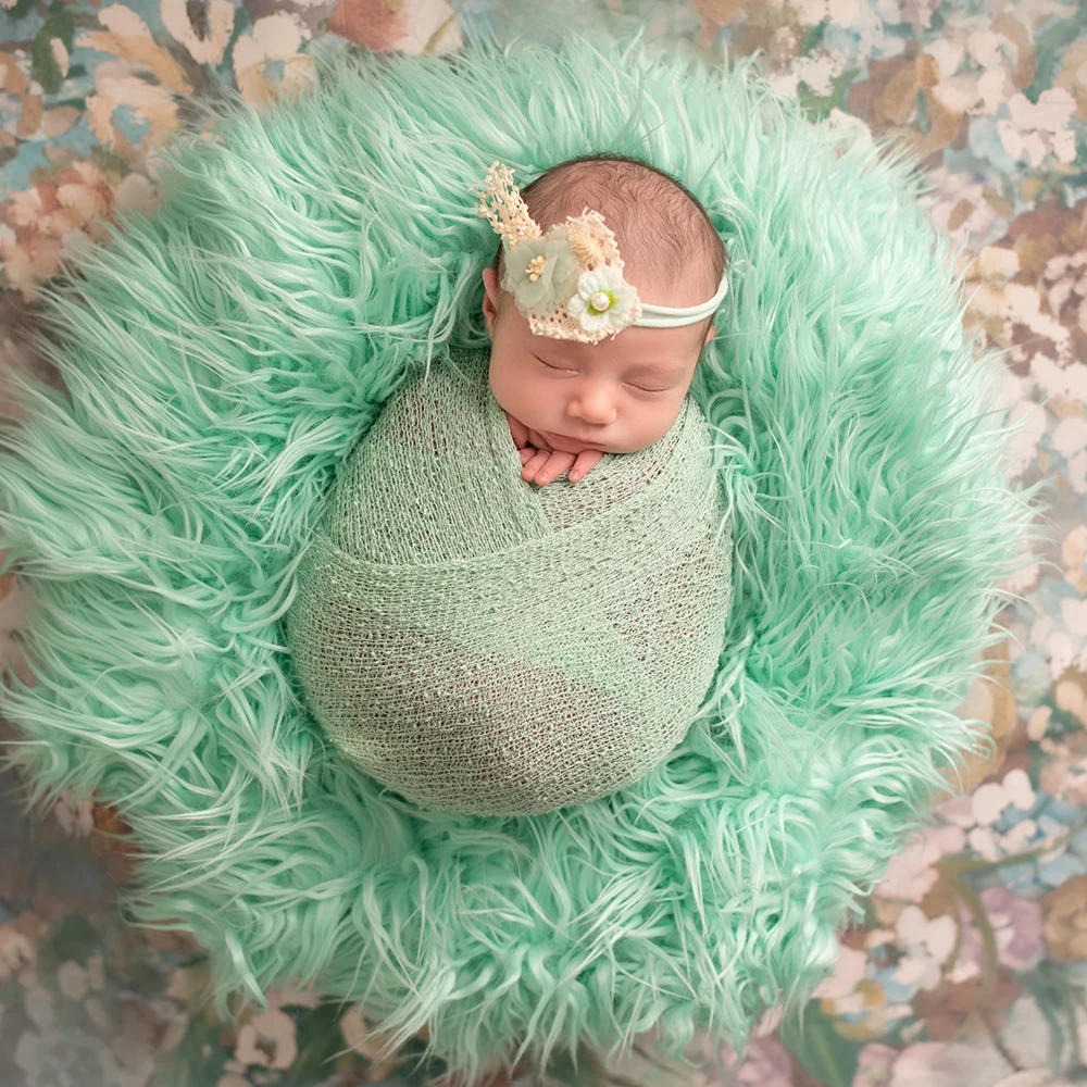 

Мягкий наполнитель из искусственного меха для фотосъемки новорожденных с длинным ворсом