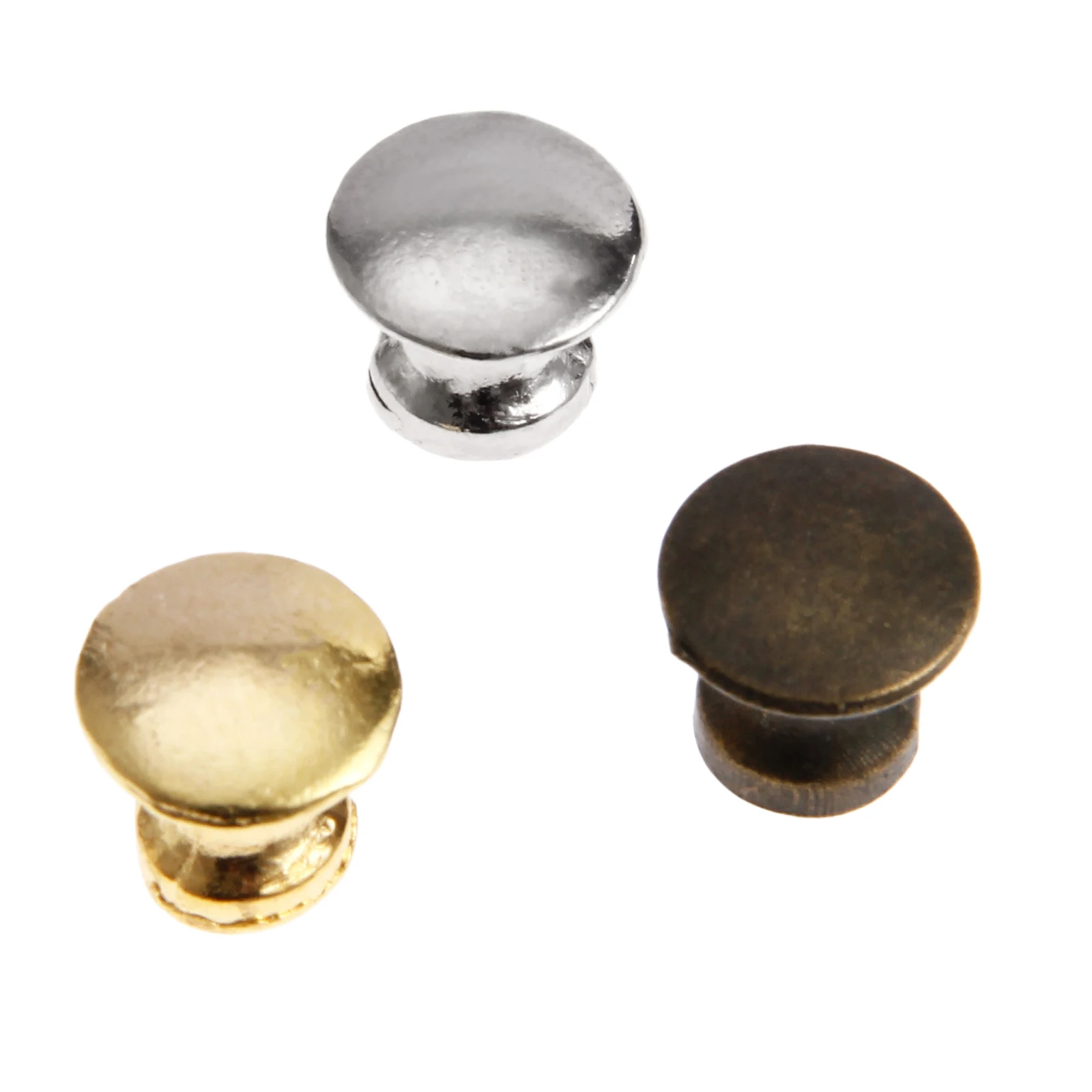 5pc Mini Knobs 12x11mm Round Handles Alloy Pulls Antique Bronze/Silver/Gold Drawer Door Decor Cabinet Chest Kitchen w/screws