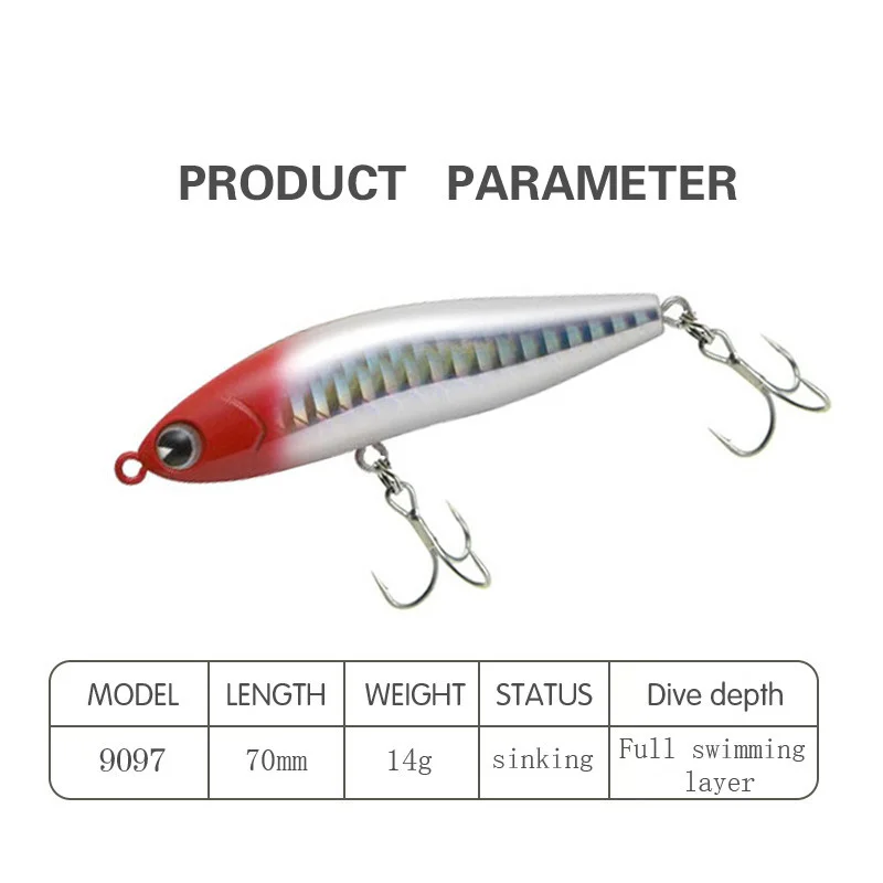 Sinking Pencil Fishing Lures Accesorios Weights 14g 7cm Isca Artificial Baits De Pesca Lure Tackle For Seabass Fish Goods Leurre
