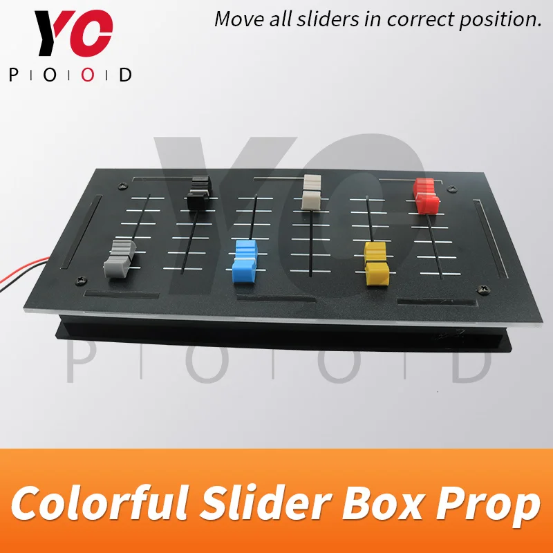 

Colorful Slider Box Escape Room Props turn all colorful sliders in right position to open the door chamber room YOPOOD