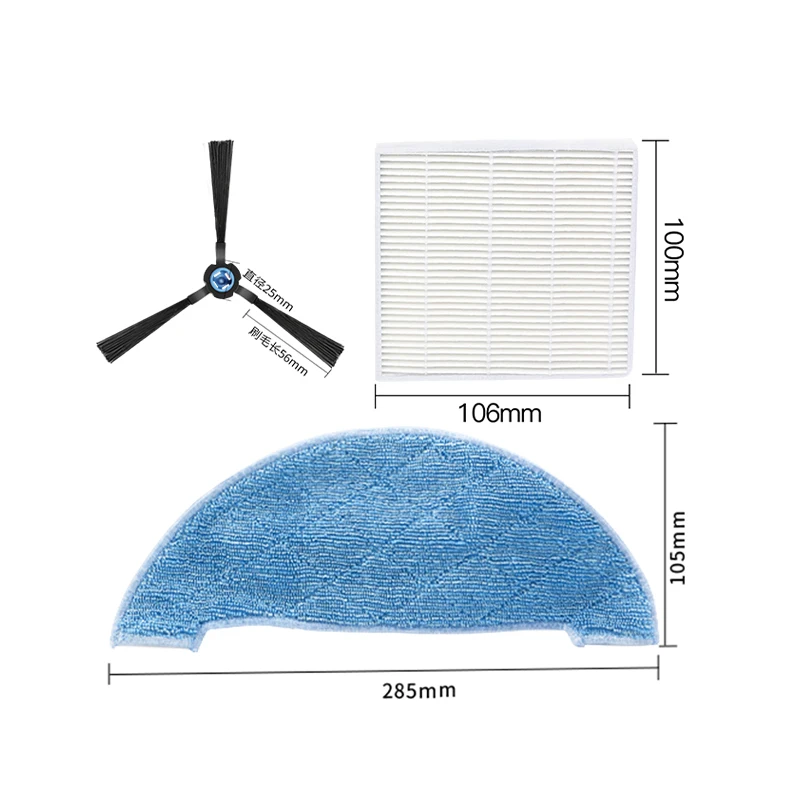 21 قطعة/الوحدة روبوت مكنسة كهربائية HEPA تصفية الجانب فرشاة ممسحة ل آي لايف V8 V8s X750 A7 X800 X785 V80 الروبوتية فراغ نظافة أجزاء