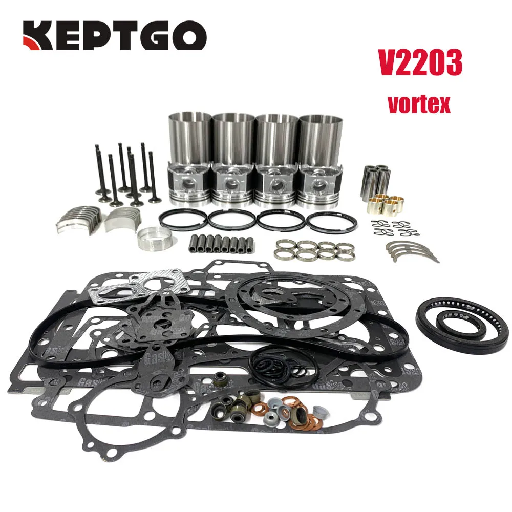 New V2203 V2203E Overhaul Rebuild Kit For Kubota Bobcat Engine