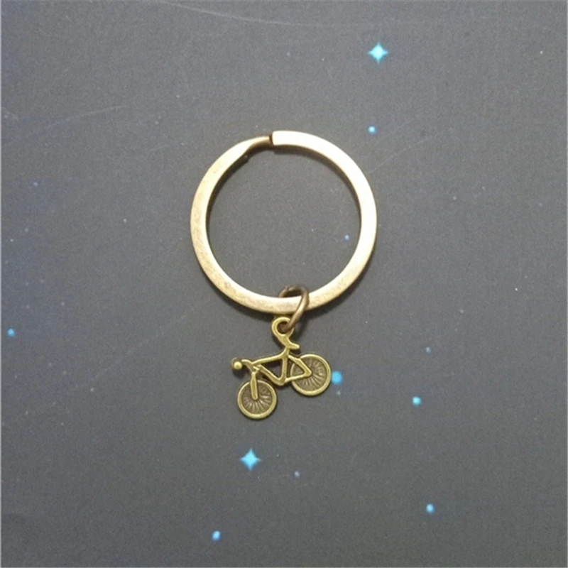 Bronze Color Keychain Cute Bike Key Chain Keyring Transportation Keyholder Chic Keychain Bike Keyring Man Keychain