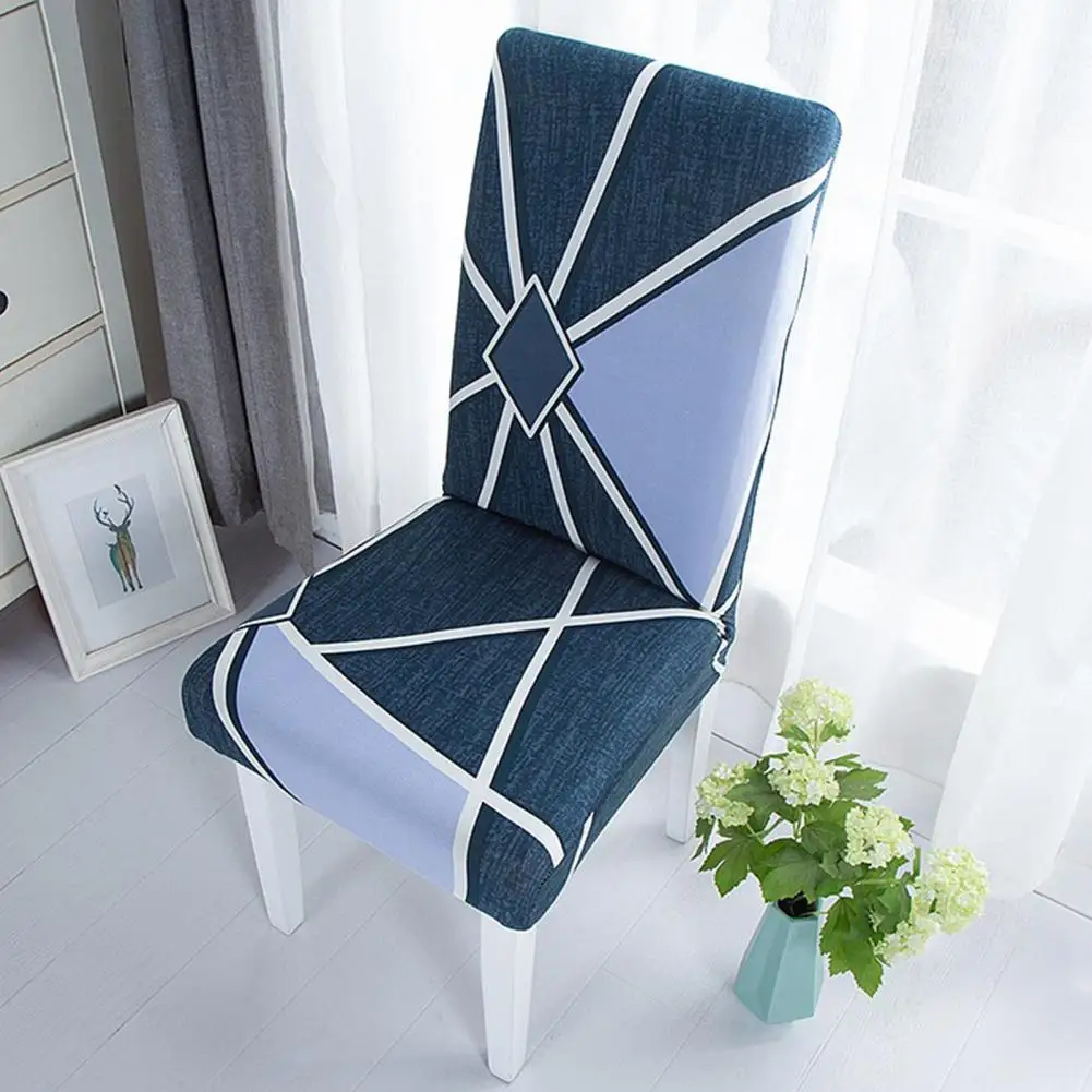 Lavável moda design elegante assento slipcover respirável cadeira protetores capa versátil para sala de jantar