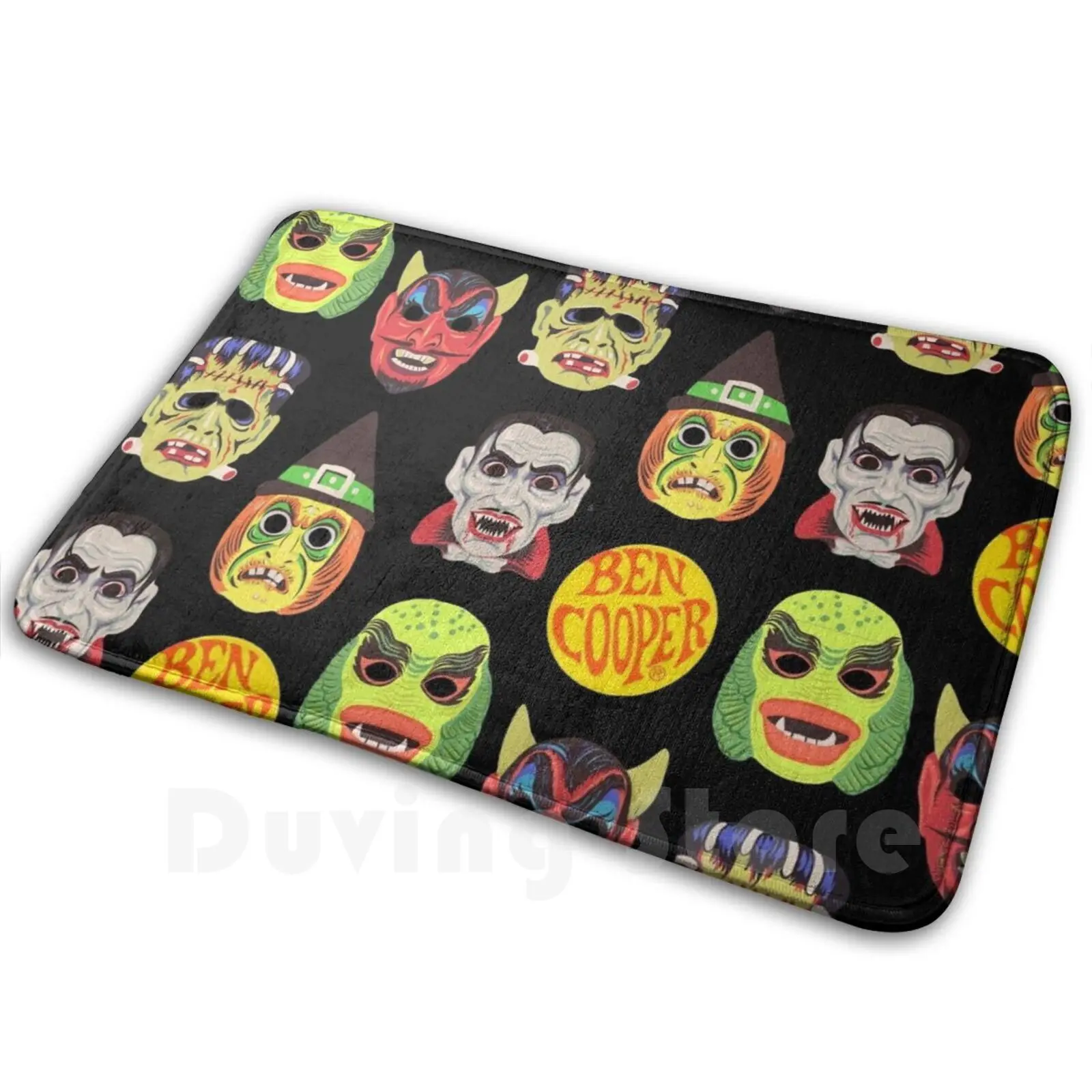 Vintage Halloween Soft Non-Slip Mat Rug Carpet Cushion Ben Cooper Halloween Vintage Retro Spooky Witch Devil