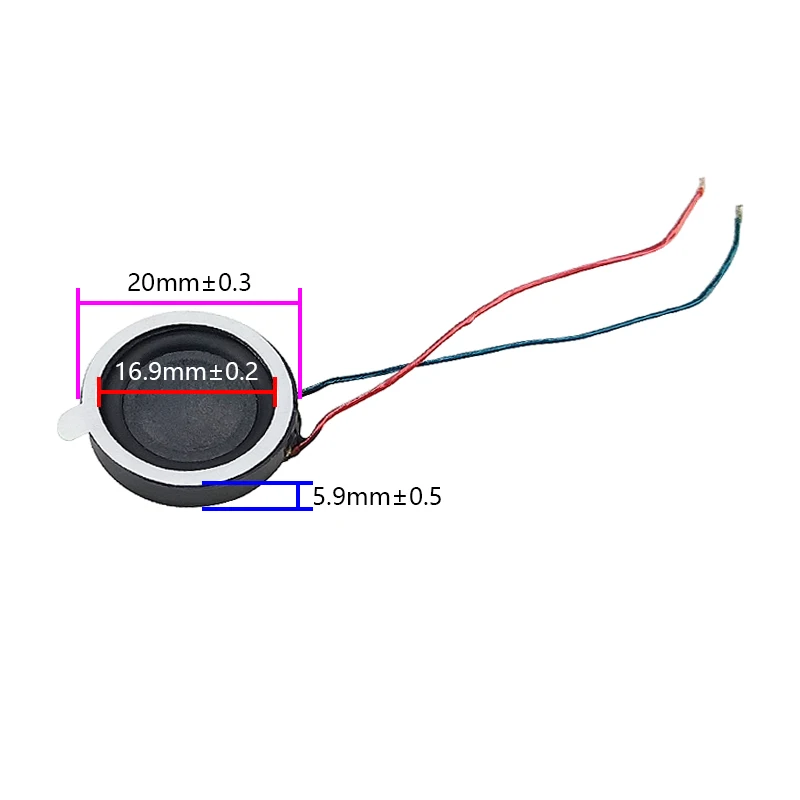 GHXAMP 20mm Mini Speaker 4Ohm 2W Multimedia Internal Magnetic Speaker Unit Cmposite Film Repair Small Audio Parts 630Hz-20KHz