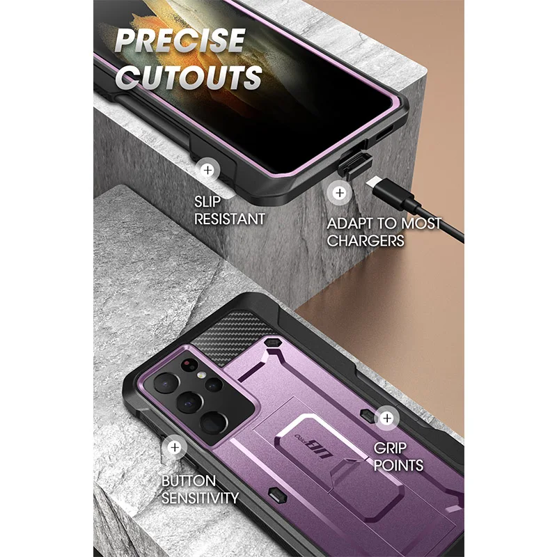 SUPCASE For Samsung Galaxy S21 Ultra Case 5G (2021 Release) UB Pro Full-Body Dual Layer Rugged Holster Kickstand with S Pen Slot