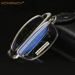 Portable Foldable Frame Telescopic Temple Men Women Progressive Multifocus Reading Glasses Add 75 100 125 150 175 200 to 400