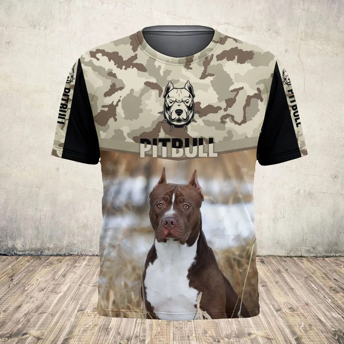 Hot Sale t shirt Animal Love Pitbull Dog 3D Printing Mens Summer O-Neck Short sleeve Unisex Casual sports T-shirt DW05