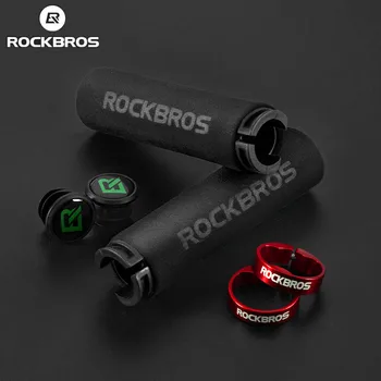 ROCKBROS Manopole da ciclismo MTB Manubrio da bicicletta Antiscivolo Ammortizzante Morbida impugnatura per bici Accessori per manubrio in spugna di silicone