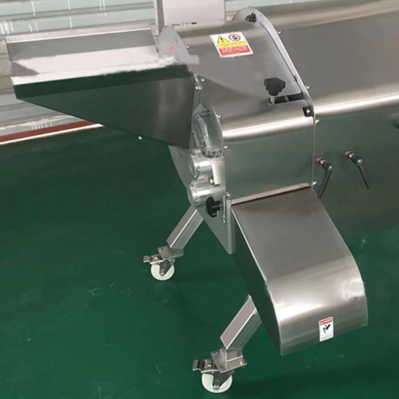 Máquina de cortar alimentos de alta velocidade, cortador comercial de vegetais, aço inoxidável, máquina de processamento de frutas e vegetais