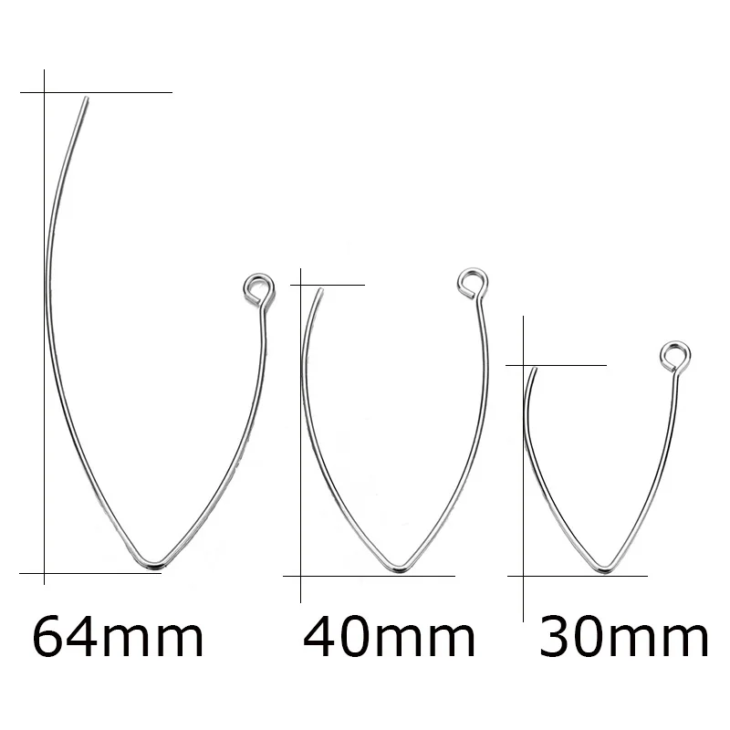 Pendientes en forma de V, accesorios de ganchos para pendientes franceses, ajustes de Base de alambre para la oreja, fabricación de joyas, novedad