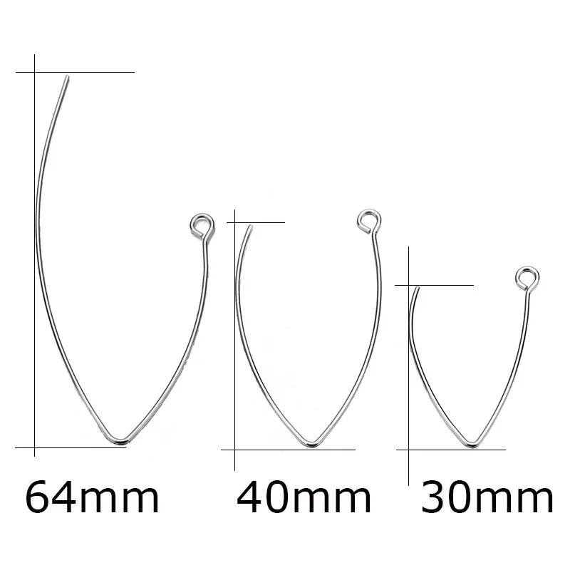 Nowy kolczyk w kształcie litery V francuski kolczyki haki ustalenia zaczep na ucho ustawienia drutu ustawienia podstawowe do tworzenia biżuterii