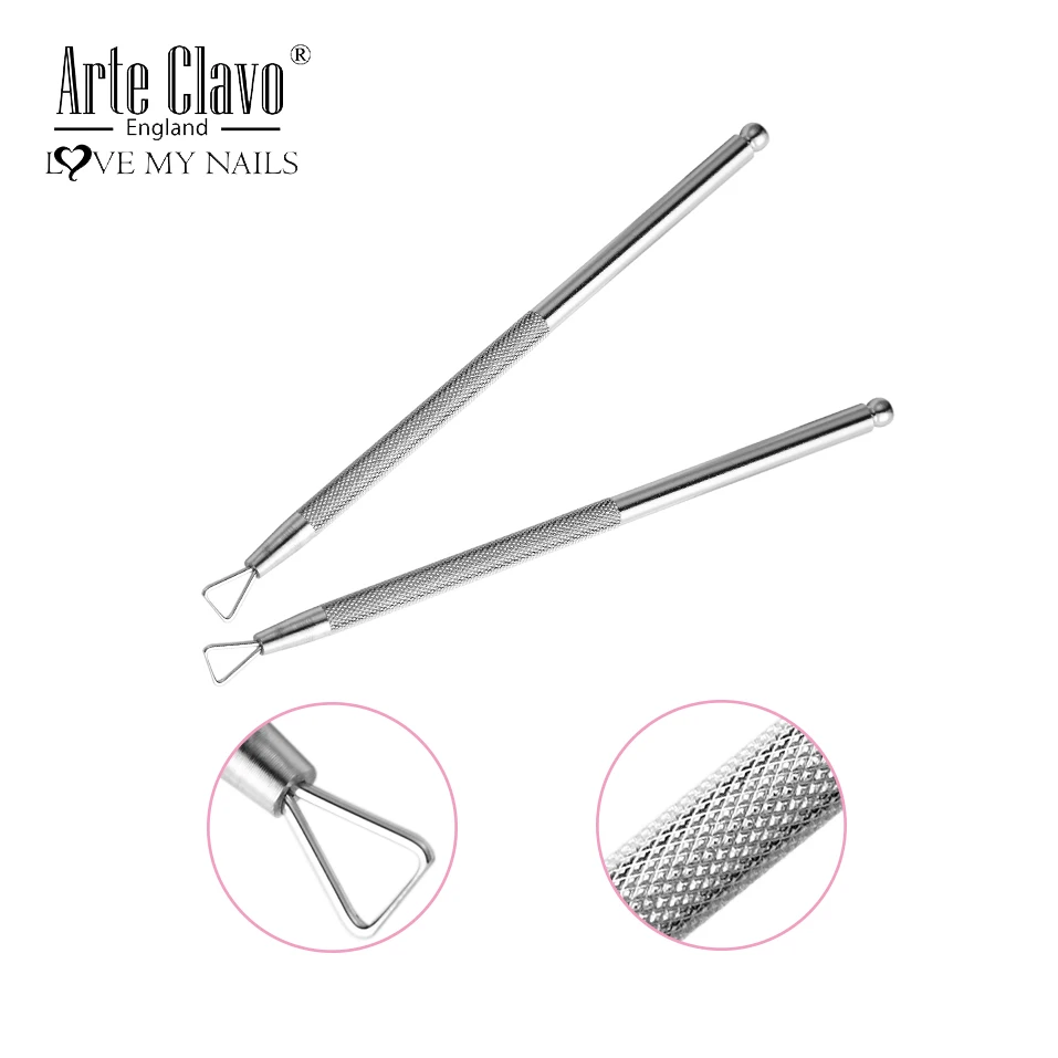 Arte Clavo Nail Color Gel For Fast Remove Cuticle Pushers Nails Tackle Nail Tools New Nail Planer DIY Stainless Steel Manicure