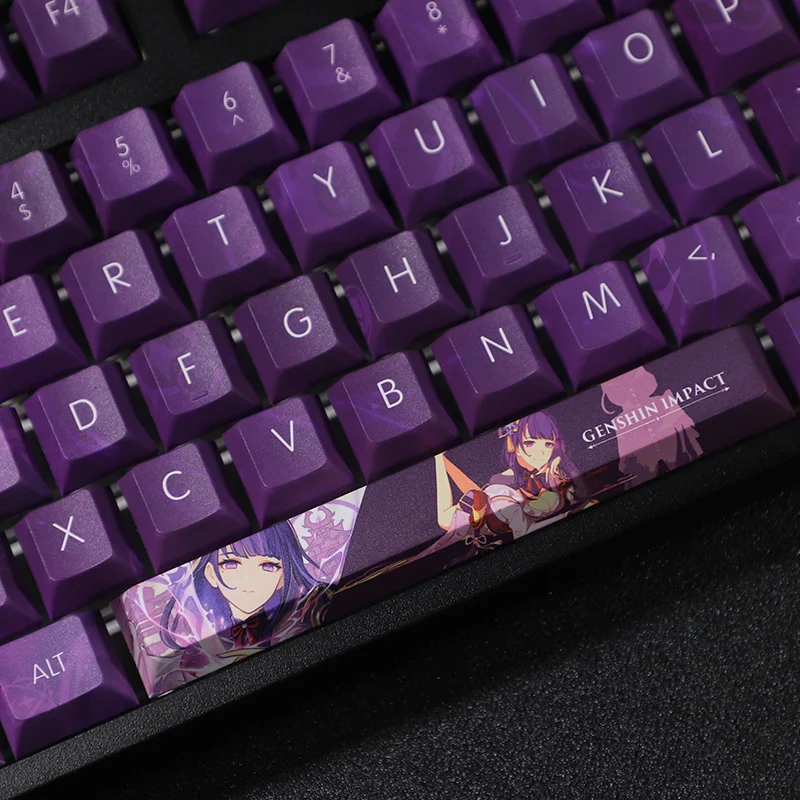 1ชุด PBT 5ด้าน Dye Sublimation Keycaps สองมิติการ์ตูนอะนิเมะ Beelzebul คีย์สำหรับ Genshin Impact เชอร์รี่โปรไฟล์