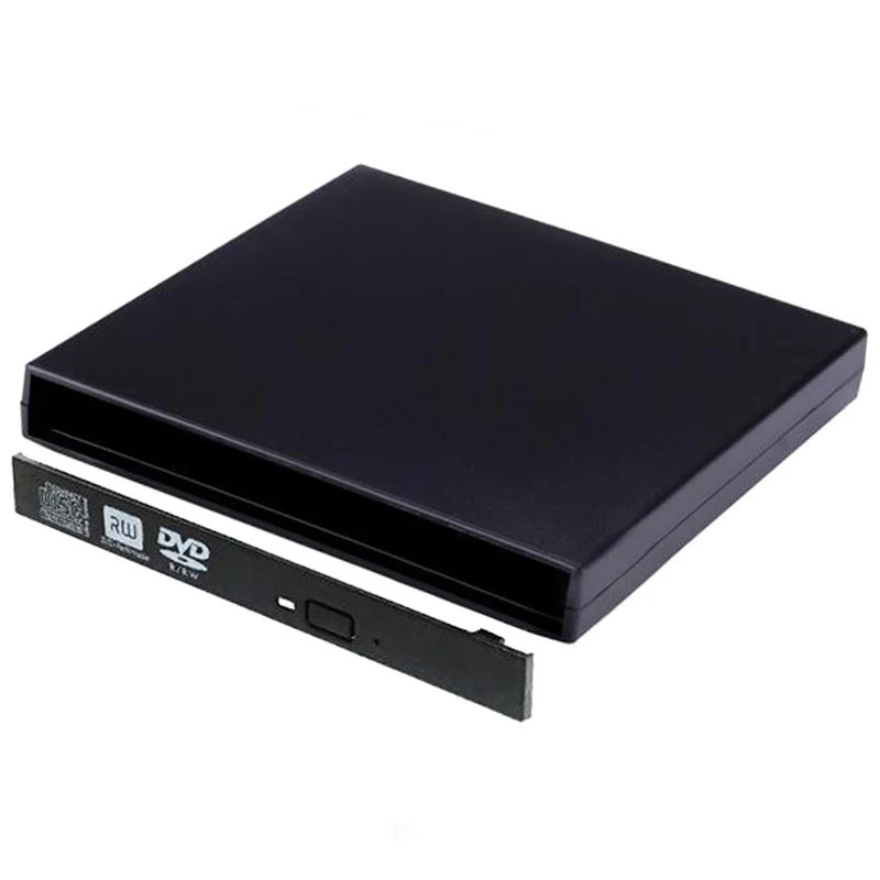 12.7mm SATA External Case USB 2.0 Blu-ray DVD CD DVD-Rom Case For Laptop CD/DVD Optical Drive Portable Slim Wholesale