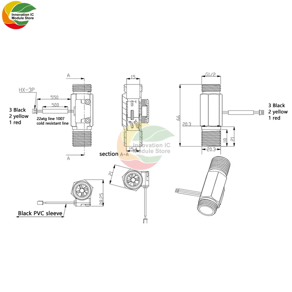 Brass Flow Sensor G1/2\