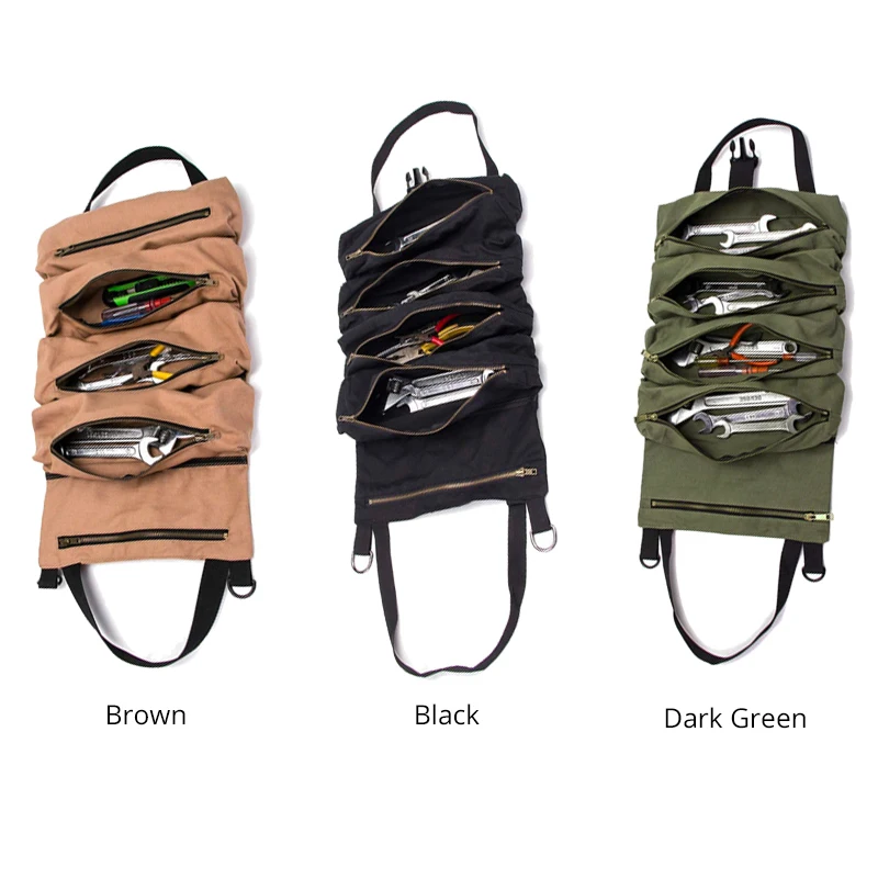 Car Seat Back Organizer Bag Multifunctional Tactical Storage Molle Bag Canvas Hanging Storage Bag Toolbox Portable Storage Bag