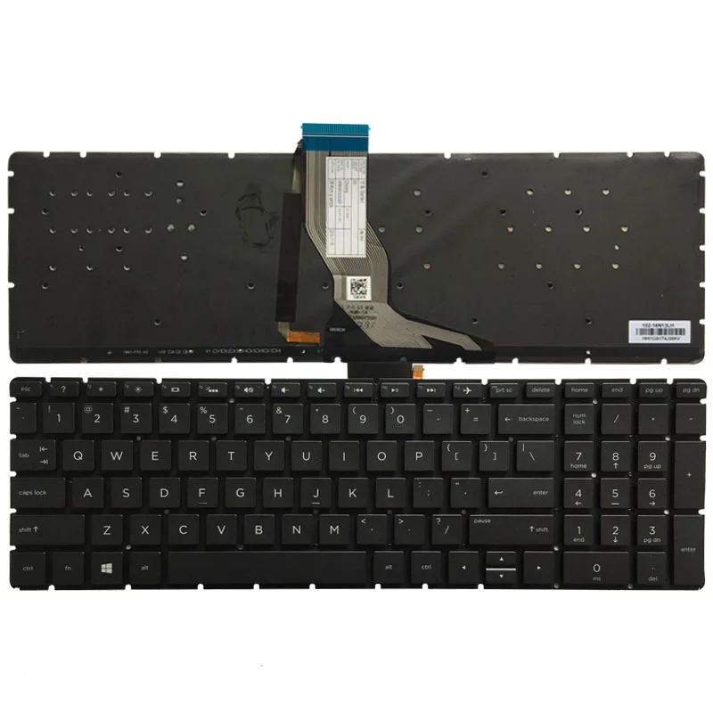 

US Backlit laptop keyboard for HP 15-bs 15-bs000 15-bs100 15-bs500 15-bs600 Black/Fuchsia/Green