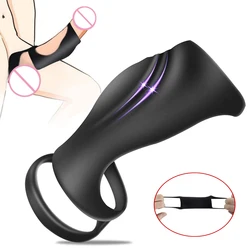 Silicone Penis Ring Third Ring Reusable Penis Sleeve Flexible Glans Penis Enlarger Extender Delay Ejaculation SM Sex Toy For Men