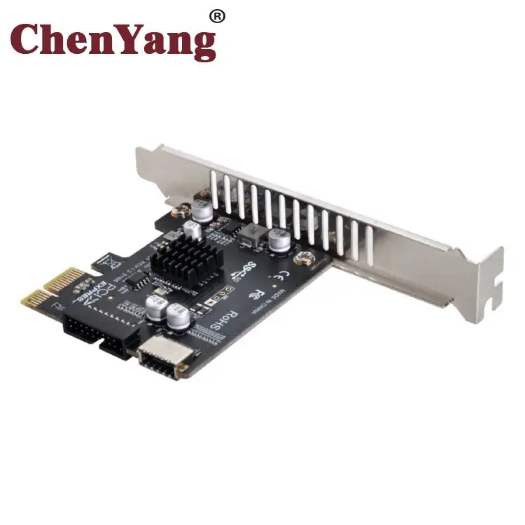 

Chenyang 5Gbps Type-E USB 3.1 Front Panel Socket & USB 2.0 to PCI-E 1X Express Card VL805 Adapter for Motherboard