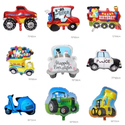 1pc Cartoon Car tractor Truck train Balloons pickup truck Foil Globe Children Gifts Birthday Party Decorations Kids Toy Balls