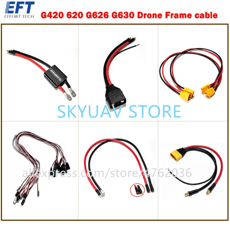 EFT GX Series G420 G620 G626 G630 Agricultural Drone AS150U QS9L Power Cord Signal Line XT90 Extension Cable Anti-fire Module