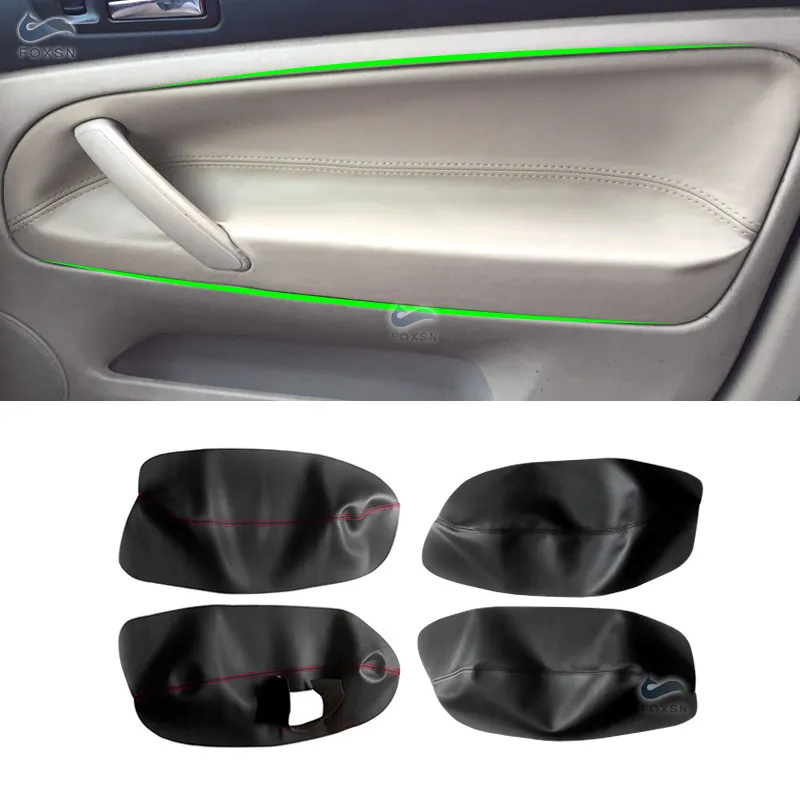 For VW Passat B5 1998 1999 2000 2001 2002 2003 2004 2005 Car Door Panel Armrest Cover Microfiber Leather Sticker Trim