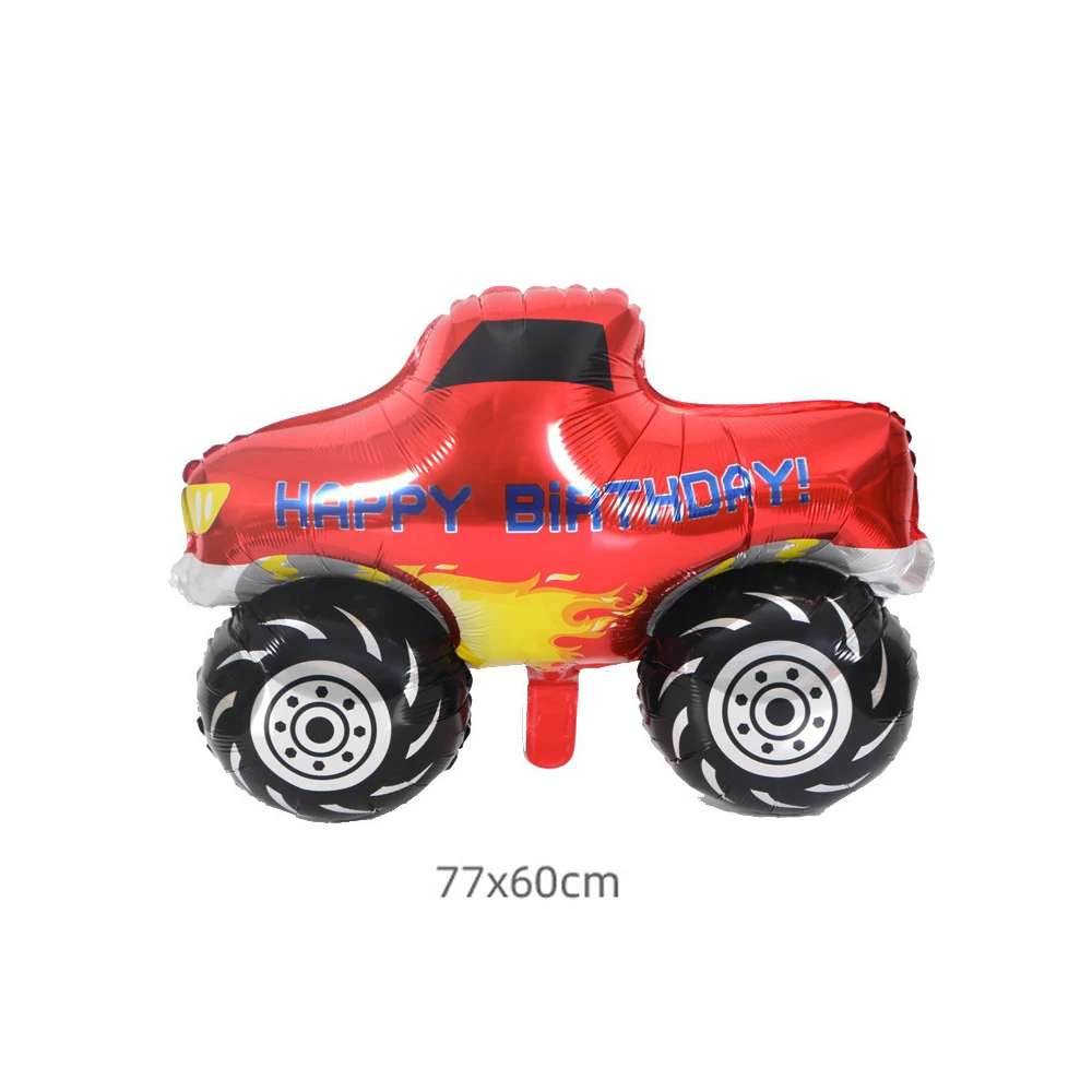 1 Pcs Big Monster Truck Balloon Car Themed Birthday Foil Ballons Dump Truck Helium Balloon Boy Birthday Party Decor Supplies