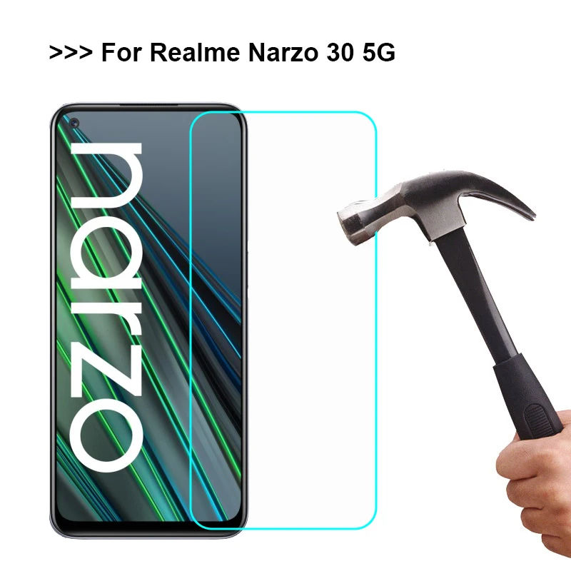 2PCS Tempered Glass For REALME NARZO 30 5G Glass Screen Protector For Cristal Templado Realmi Narzo 30 5G RMX3242 Glass Cover