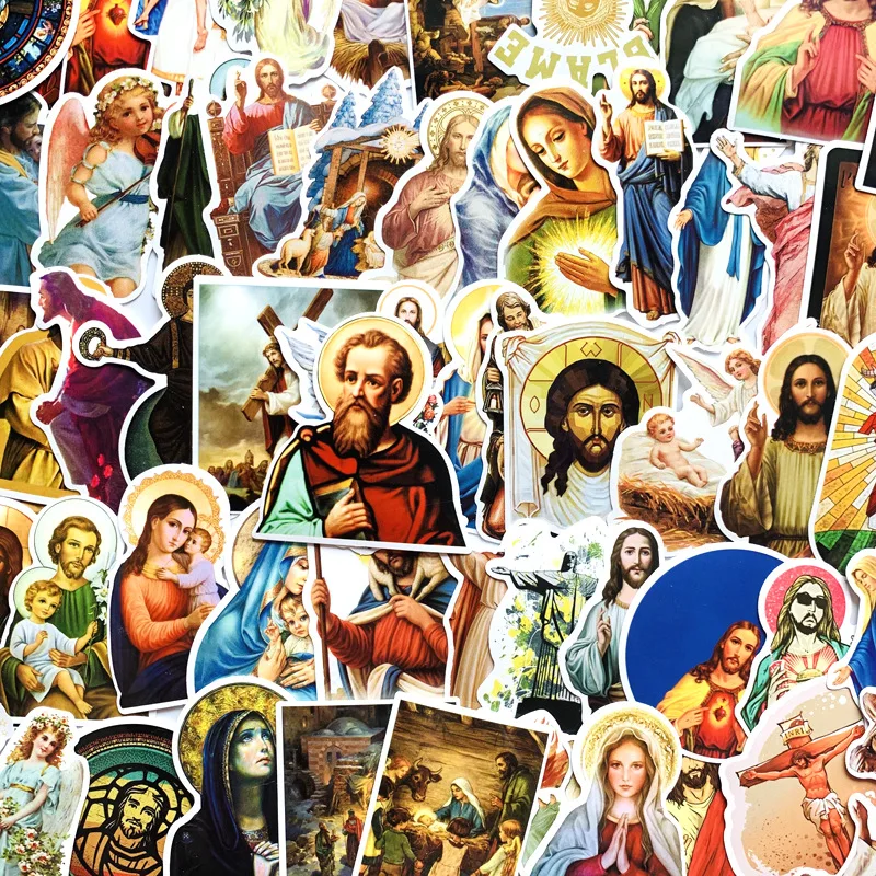 68Pcs Art Jesus Stickers Waterproof Decal Laptop Motorcycle Luggage Snowboard Fridge Phone Car Sticker