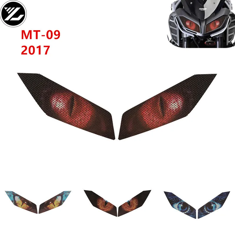 For YAMAHA MT-09 MT09 2017 Motorcycle accessories headlight protection sticker headlights eye body sticker