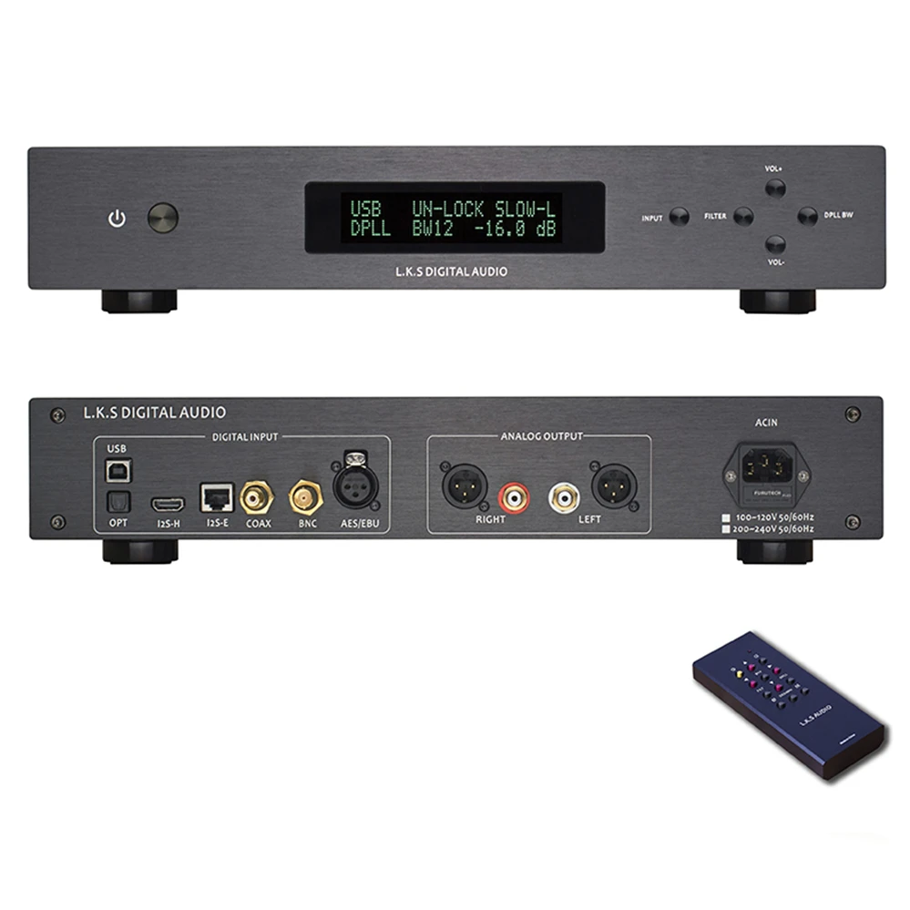 

L.K.S MH-DA004 Flagship Dual ES9038pro DAC USB DSD Femto Clock XLR PCM and DSD decoding USB/Optical/I2S/AES/EBU