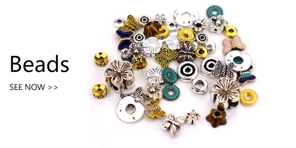 30 stücke anqitue Farbe 2 4 Löcher Blume Abstand halter lose Knopf Metall Charm Perlen für Schmuck machen DIY Armband finden Access oreis – Detail 6