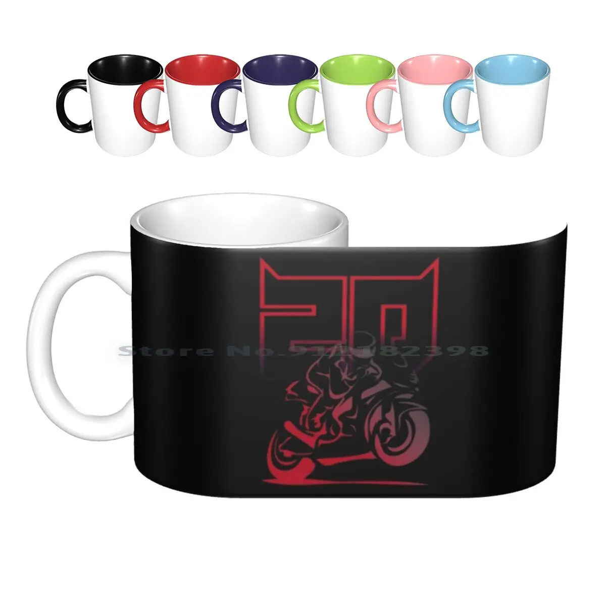 #20 El Ceramic Mugs Coffee Cups Milk Tea Mug 20 El Motorcycle Racing Motorbike Racing Bike Rider France French Race Creative