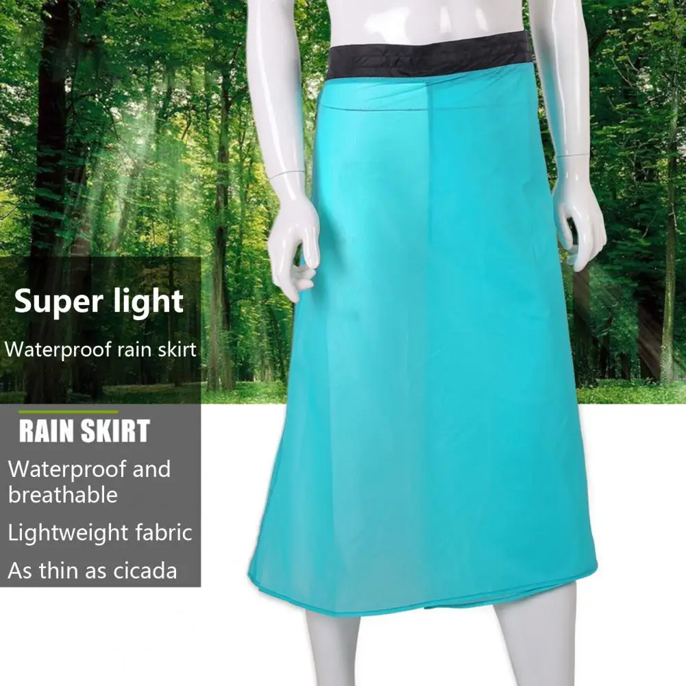 Packable Rain spódnica Nylon wodoodporny płaszcz przeciwdeszczowy płaszcz przeciwdeszczowy UnisexRain Liner spódnica długi deszcz Kilt piesze wycieczki odzież przeciwdeszczowa artykuły kempingowe — zdjęcie 3
