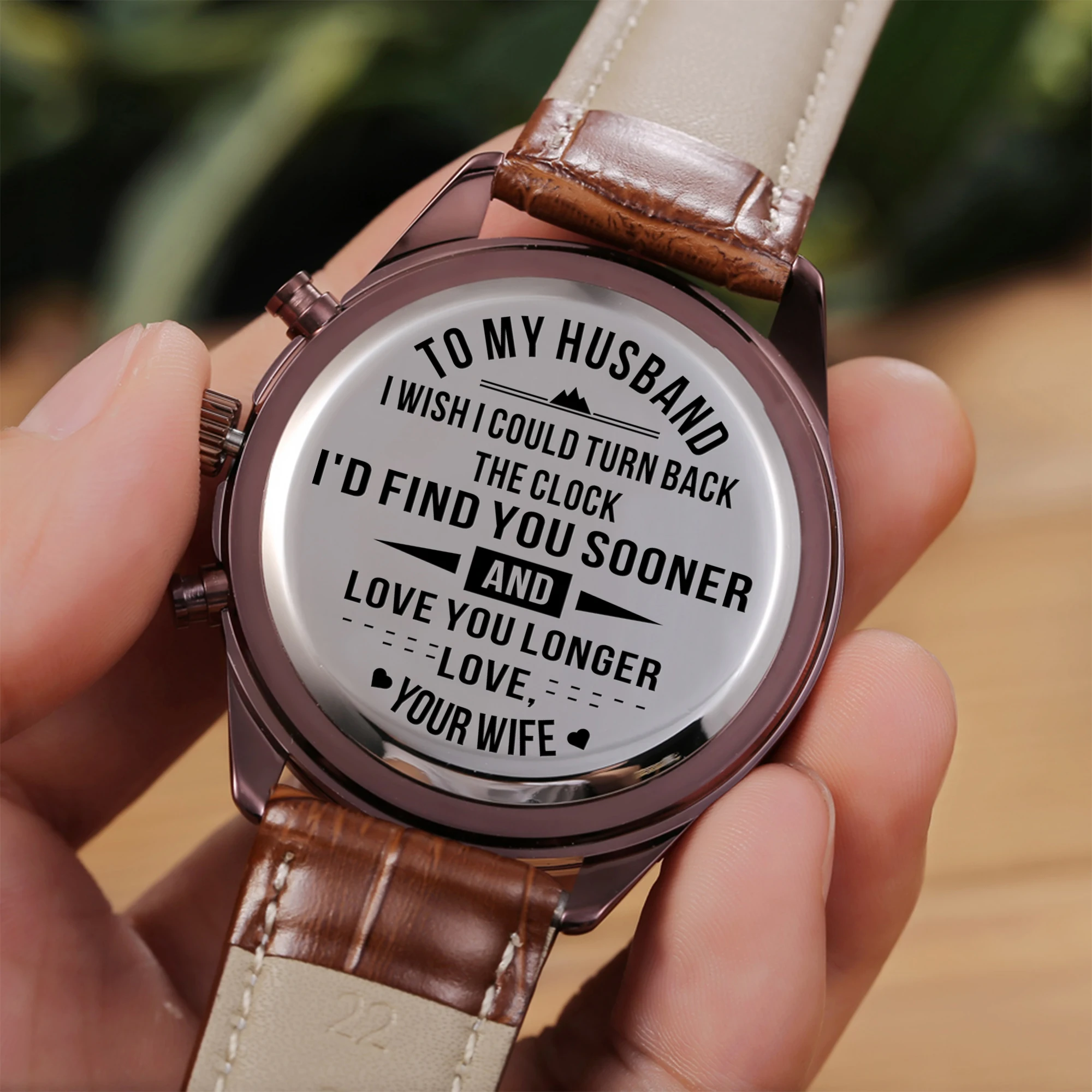 

To My Husband Carved watch Engraved wooden watch for men anniversary gift for boyfriend and my man gift