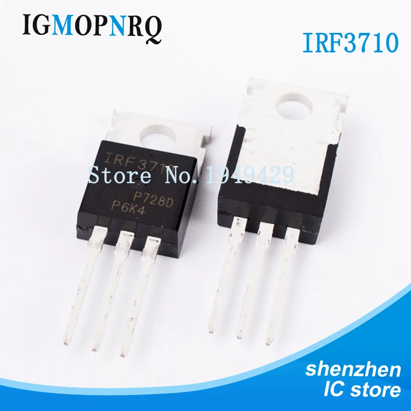 50PCS/LOT IRF3710 IRF3710PBF MOSFET MOSFT 100V 57A TO-220 New Triode