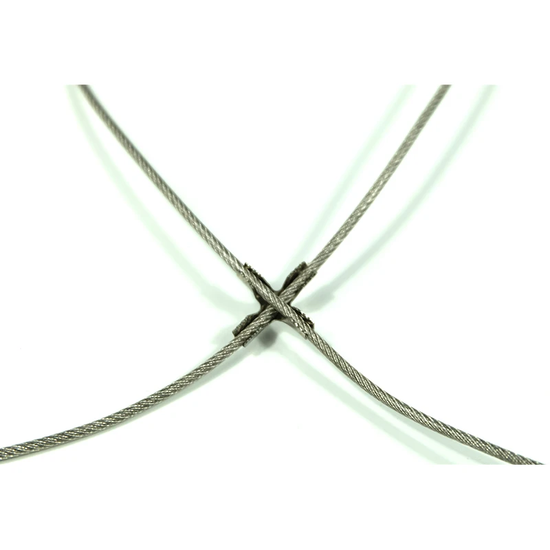 1000 pz 304ss croce clip invisibile rete antifurto fibbia incrociata rete protettiva recinzione per finestra per 2.0 3.0 4.0mm cavo metallico