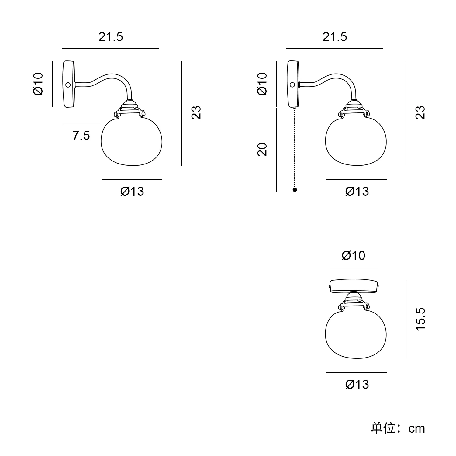 IWHD Bule Glass Ball Wall Lights For Home Pull Chain Switch Bedroom Bathroom Mirror Stair Light Nordic Modern Wall Sconce LED