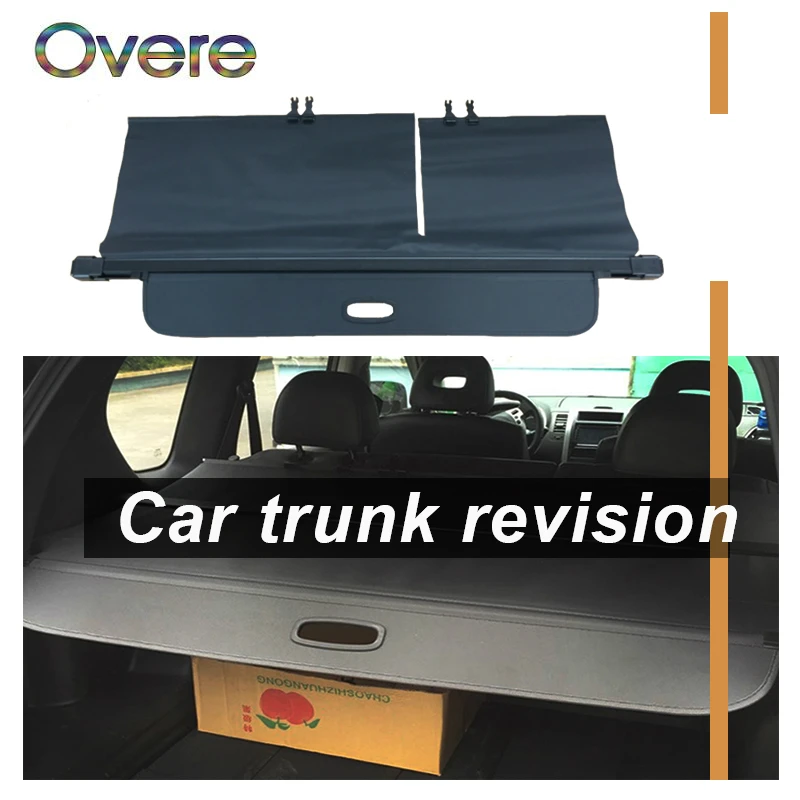 

OVERE 1Set Car Rear Trunk Cargo Cover For Nissan X-Trail Rogue SV 2008-2013 Styling Black Security Shield Shade Auto accessories