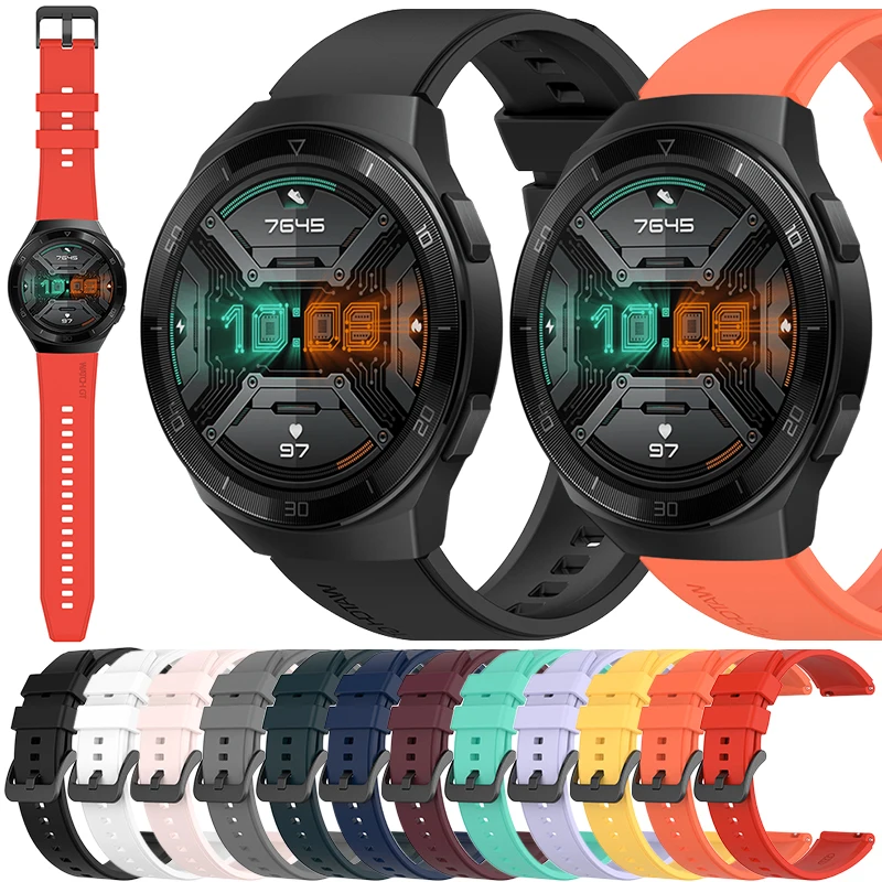 

For Huawei Watch GT 2E 22mm Silicone Strap Smartwatch Replacement Multi Color Bracelet Quick Release Sport Wristband Accessories