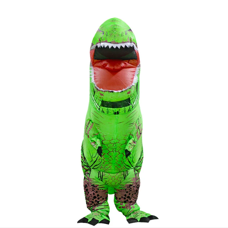 Nowy nadmuchiwany kostium dinozaura dla dorosłych T REX przebranie na przyjęcie maskotka Cosplay kostium na Halloween dla mężczyzn kobiety Kid Dino Cartoon