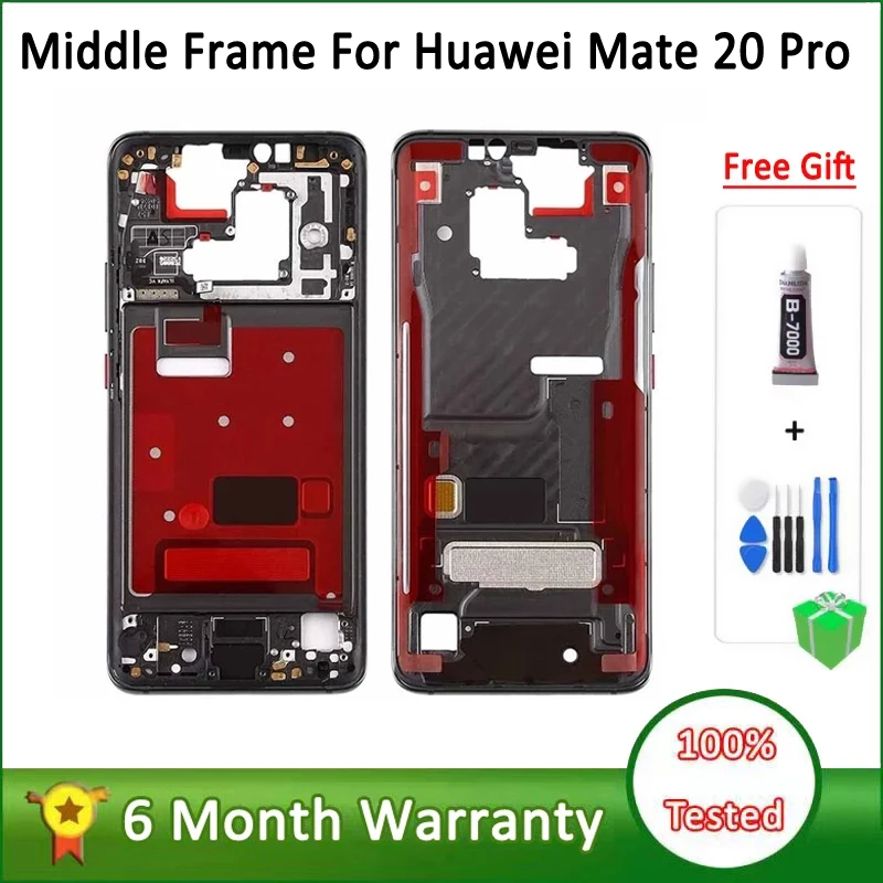 

Middle Frame Housing Cover Repair For Huawei Mate 20 Pro Middle Frame Plate Bezel Case For Huawei Mate20 Pro with Volume Buttons