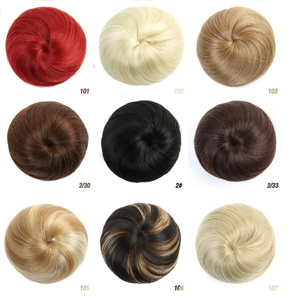 Lupu-elástico de coque para cabelo sintético, prendedor para cabelo, fibra de alta temperatura, rabo de cavalo, acessórios para cabelo