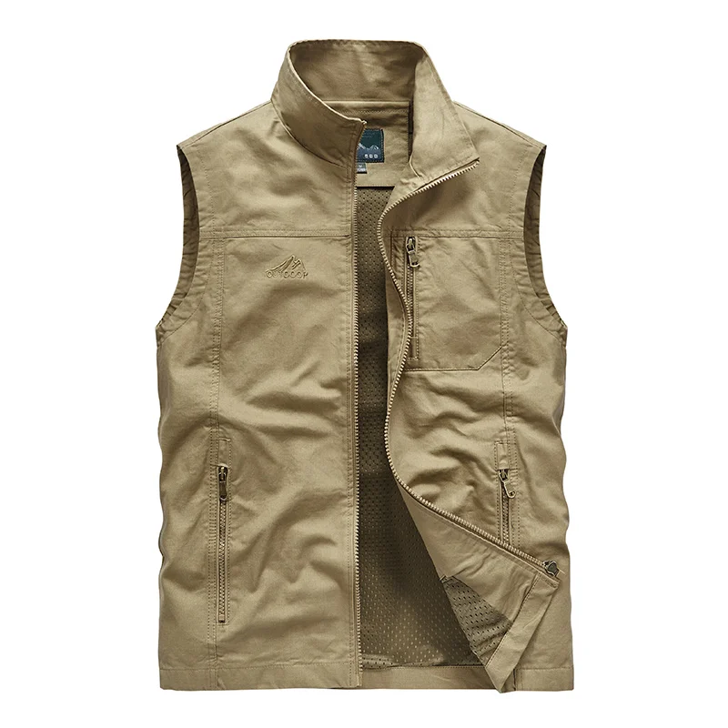 

2021 Men's Vest Sleeveless Jacket Plus Big Size Waistcoat Male Photographer Large Size 5XL 6XL Mesh Many Pocket