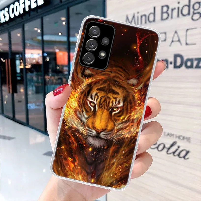 Ferocious Tiger Animal For Samsung Galaxy A15 A14 A13 A12 A55 A54 A53 A52 Phone Case A32 A35 A34 A33 A25 A24 A23 A22 A04S A03S A